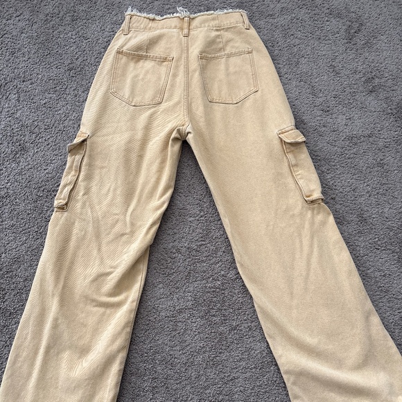 Khaki Cargo Jeans - Picture 3 of 4
